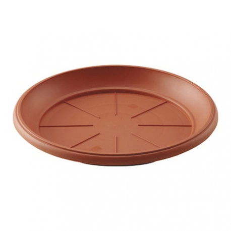 [10087] PLATO MACETA PLASTICO MARRON 40cm